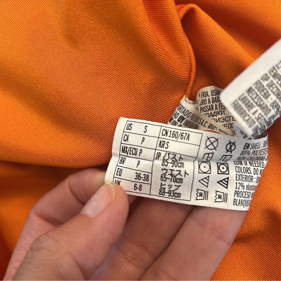 Fanta Orange Nylon 90s High Cut Swim Suit - Small - Picture 5 of 5